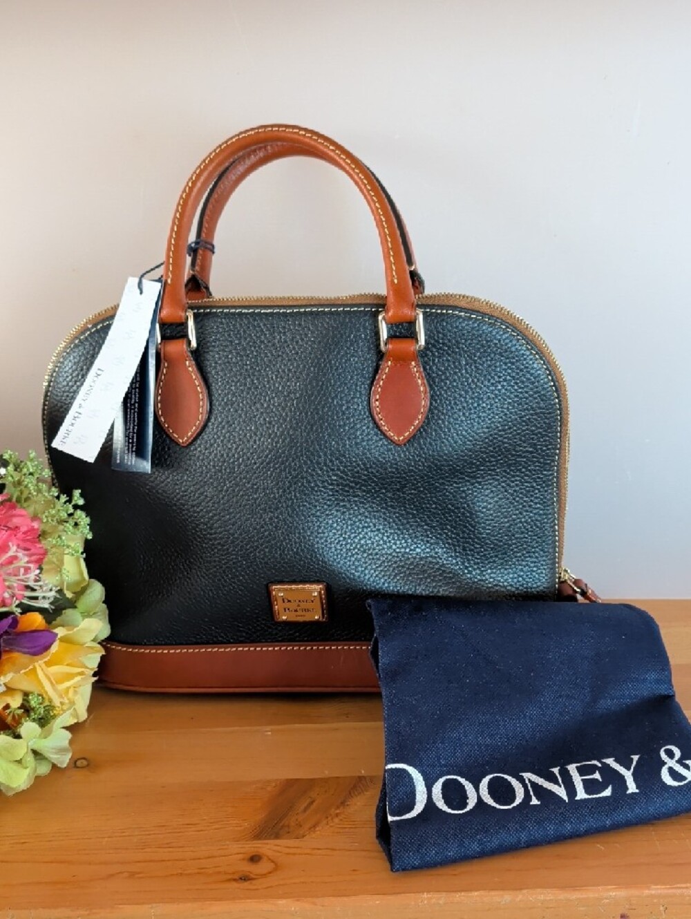 NWT, Dooney & Bourke Navy Canvas Logo Dust Bag - Picture 2 of 16
